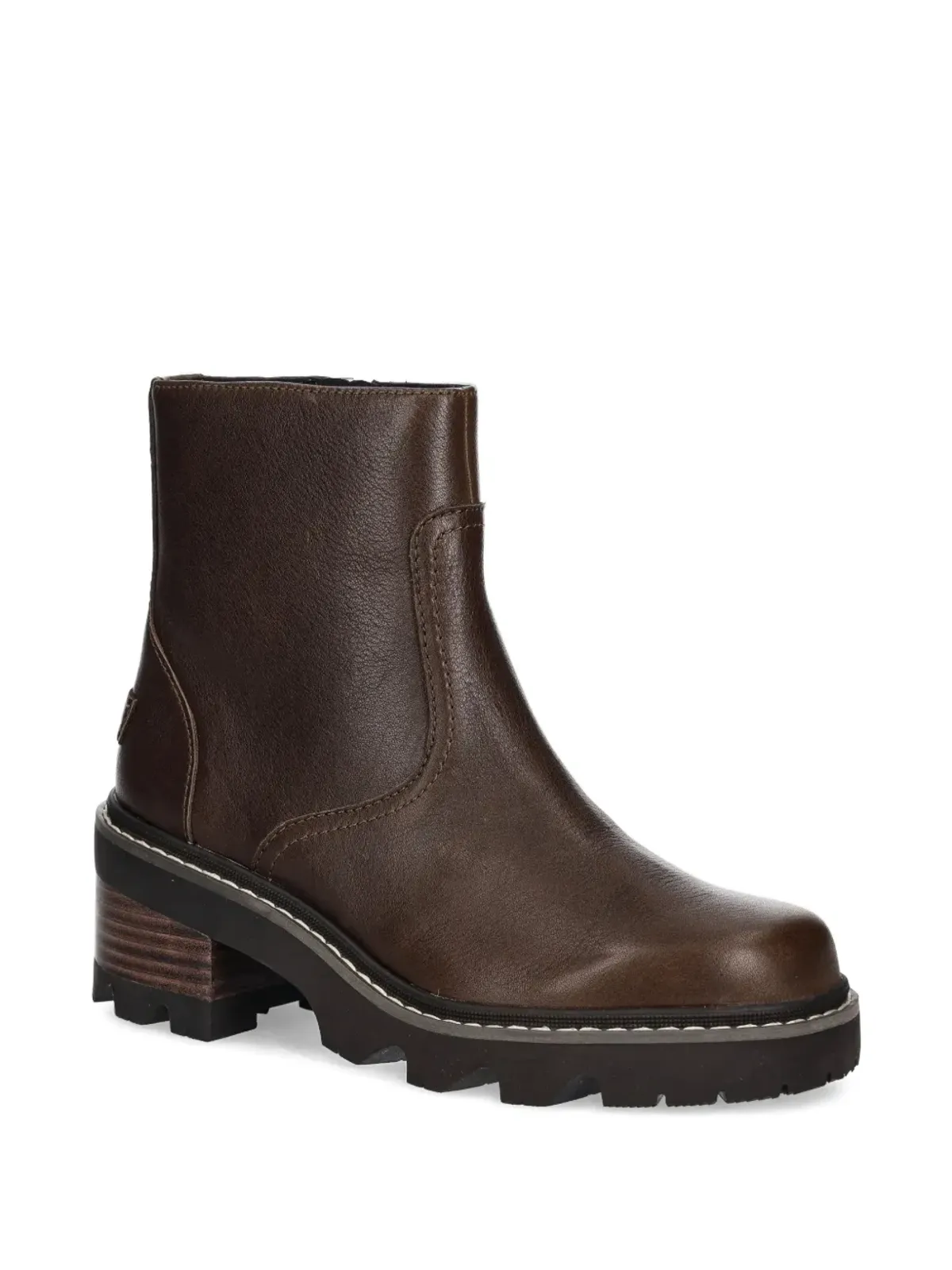SOREL ジョーン ブロックヒール サイドジップ ブーツ - ブラウン - 画像2