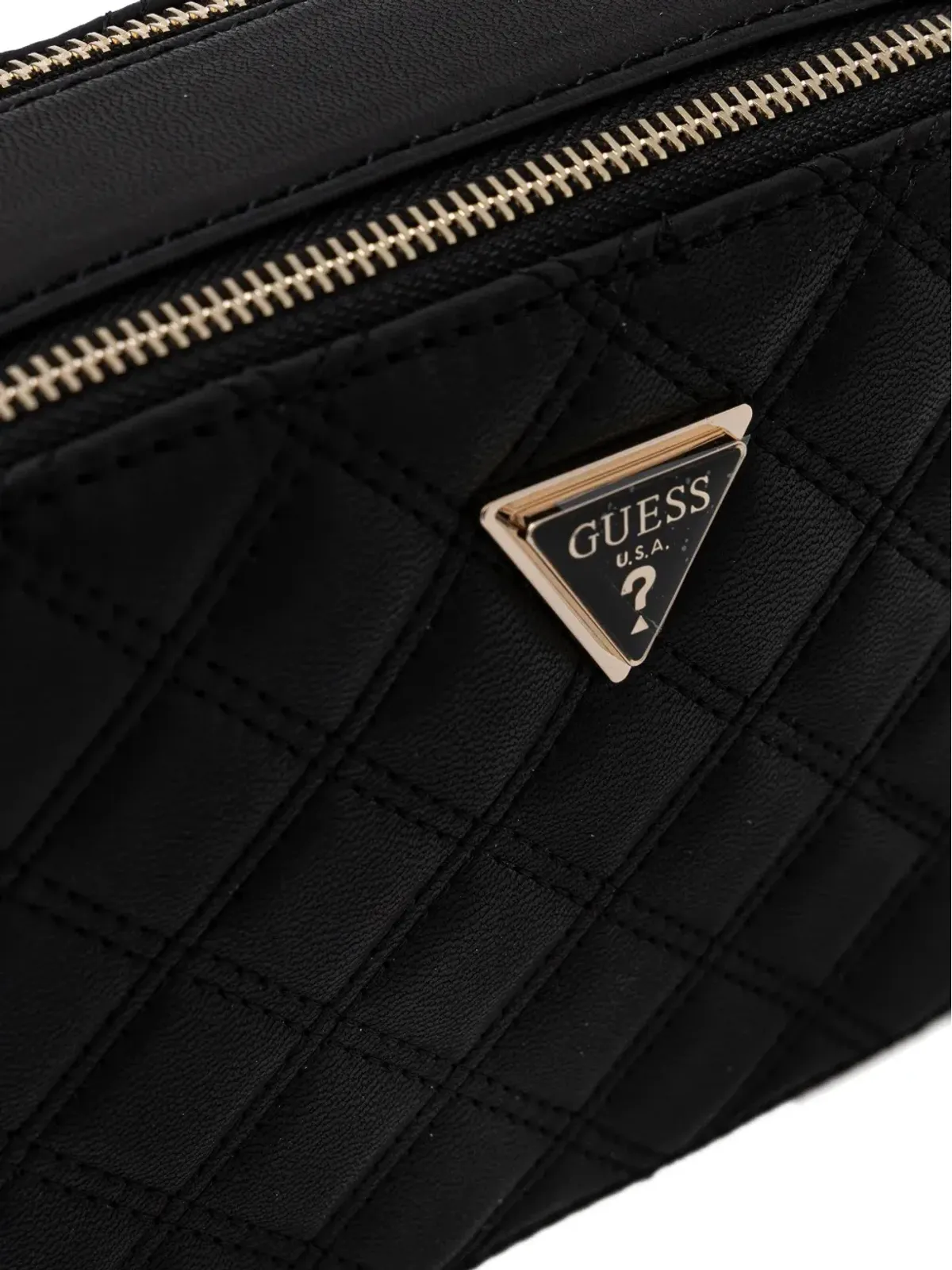 GUESS USA quilted-design chain-strap crossbody bag - Black - 画像4
