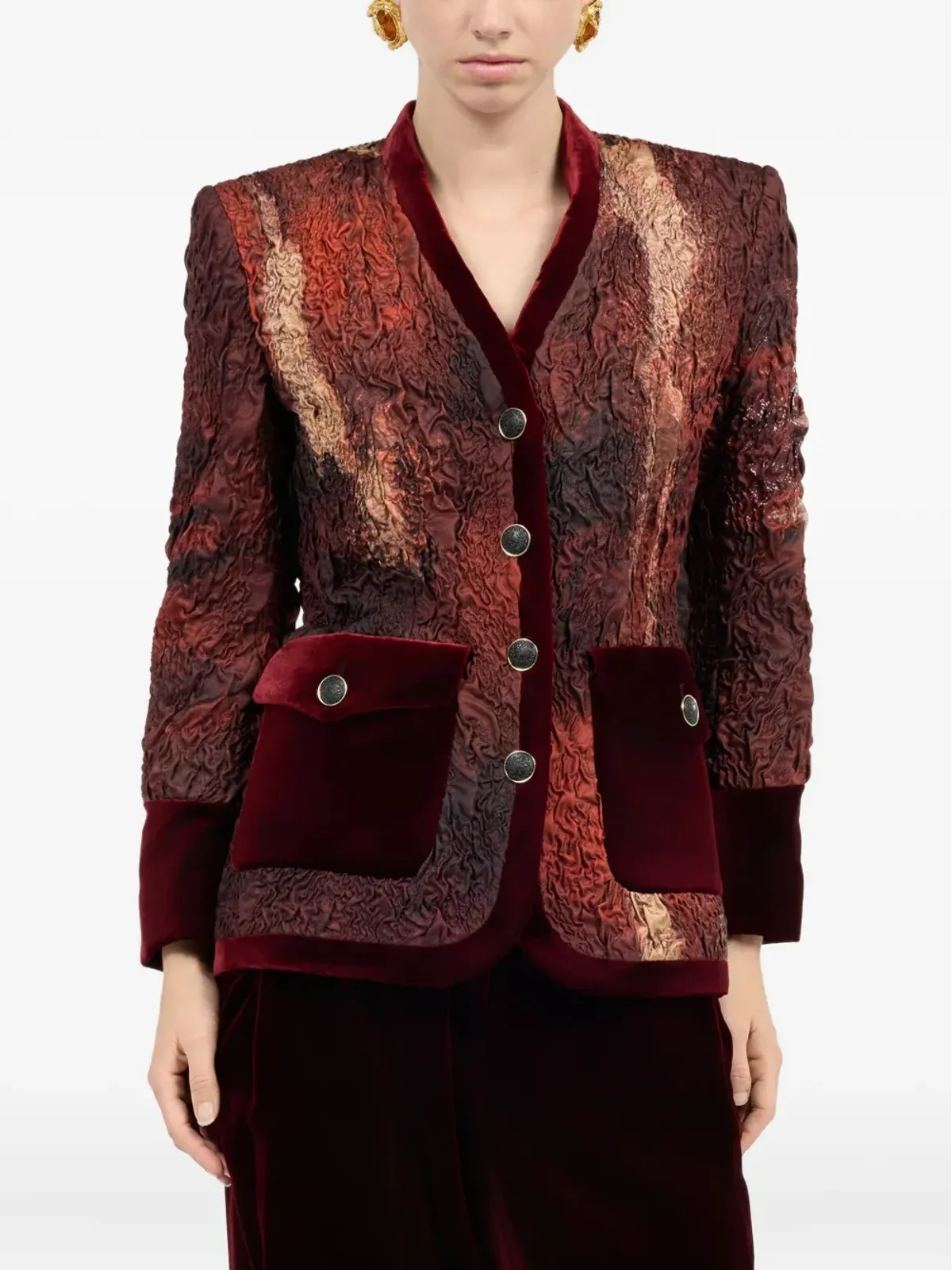 Roberto Cavalli シルクフィットジャケット - 画像3