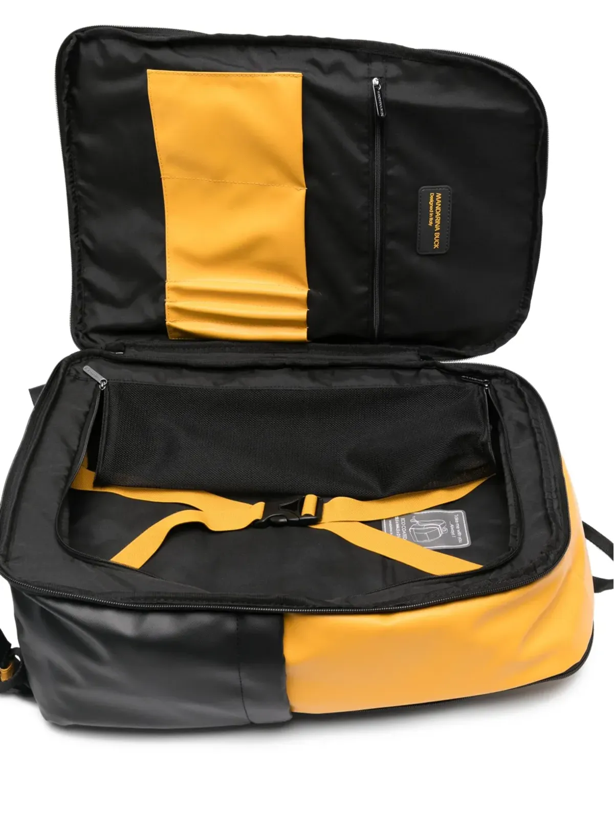 Mandarina Duck Eco Coated travel backpack - Yellow - 画像5