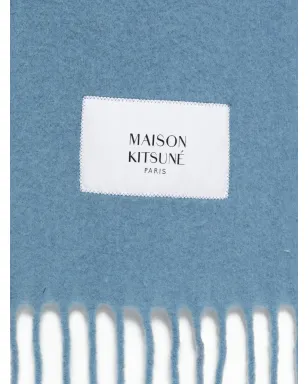 Maison Kitsuné フリンジ付きロゴパッチスカーフ - サムネイル3