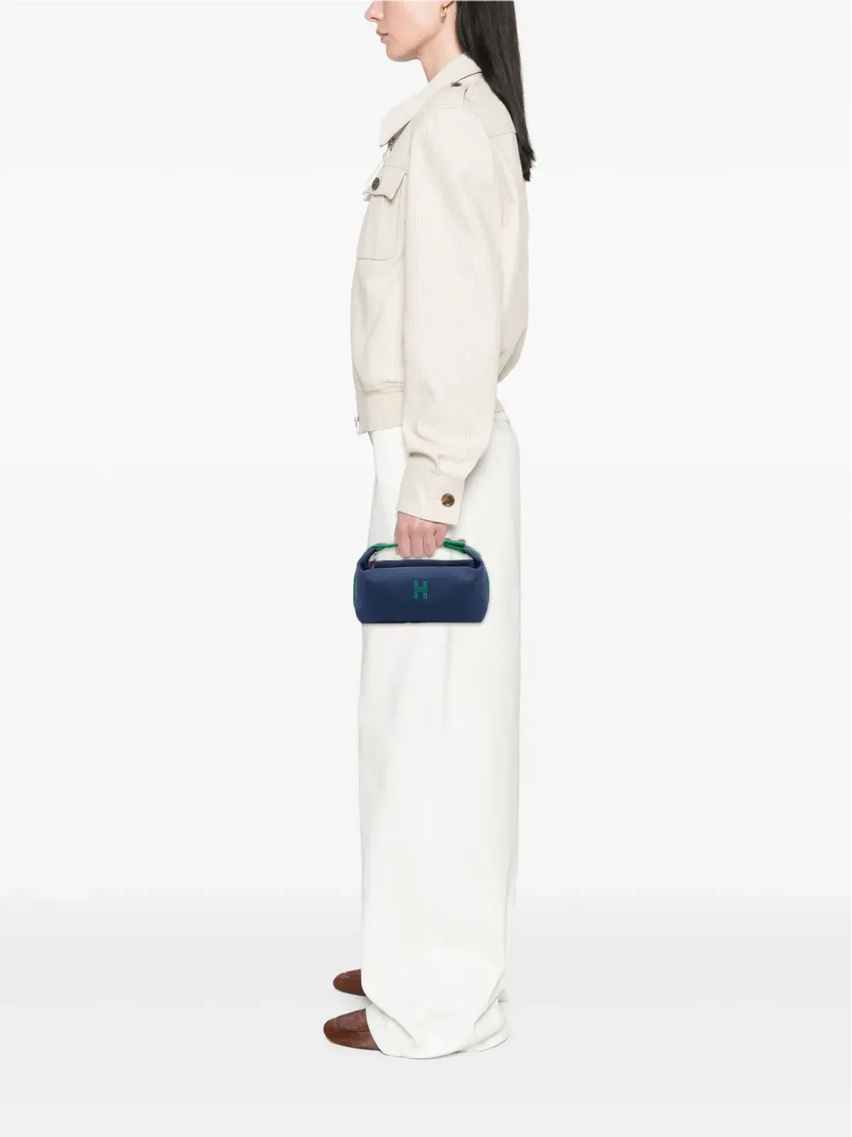Hermès Pre-Owned 2023 小型キャンバス Bride A Brac Case バニティバッグ - 画像2
