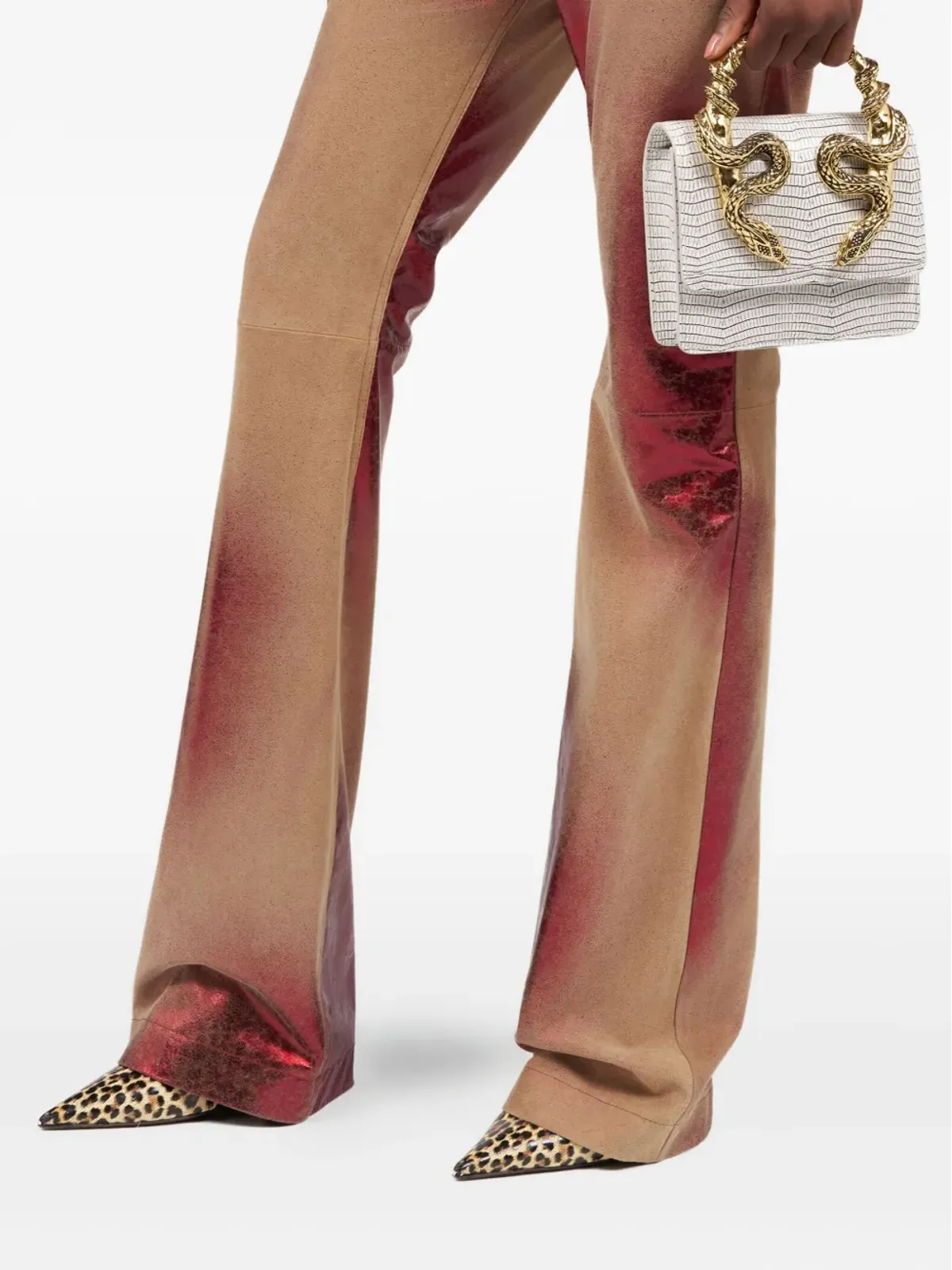 Roberto Cavalli スネークハンドル トートバッグ - 画像2