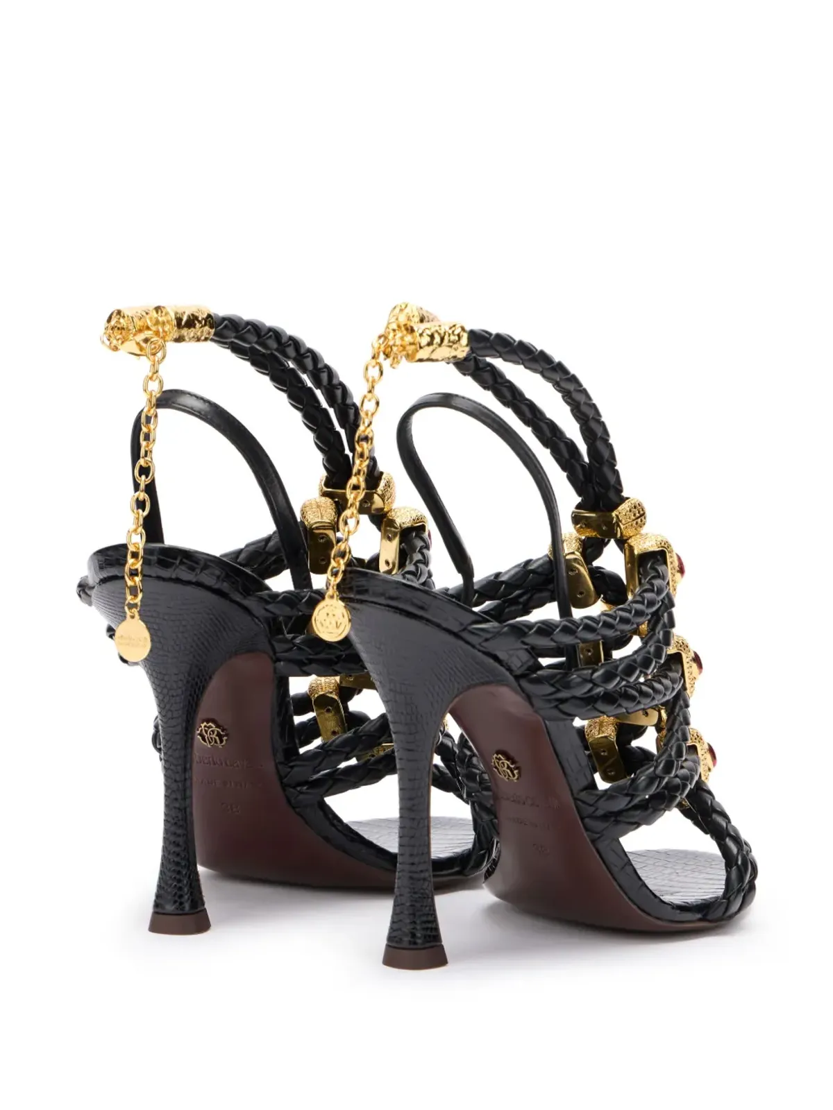 Roberto Cavalli 編み込みサンダル - 画像5
