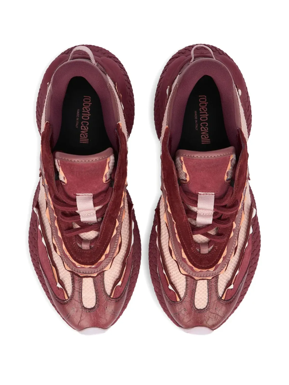 Roberto Cavalli カラーブロックパネルドスニーカー - 画像3