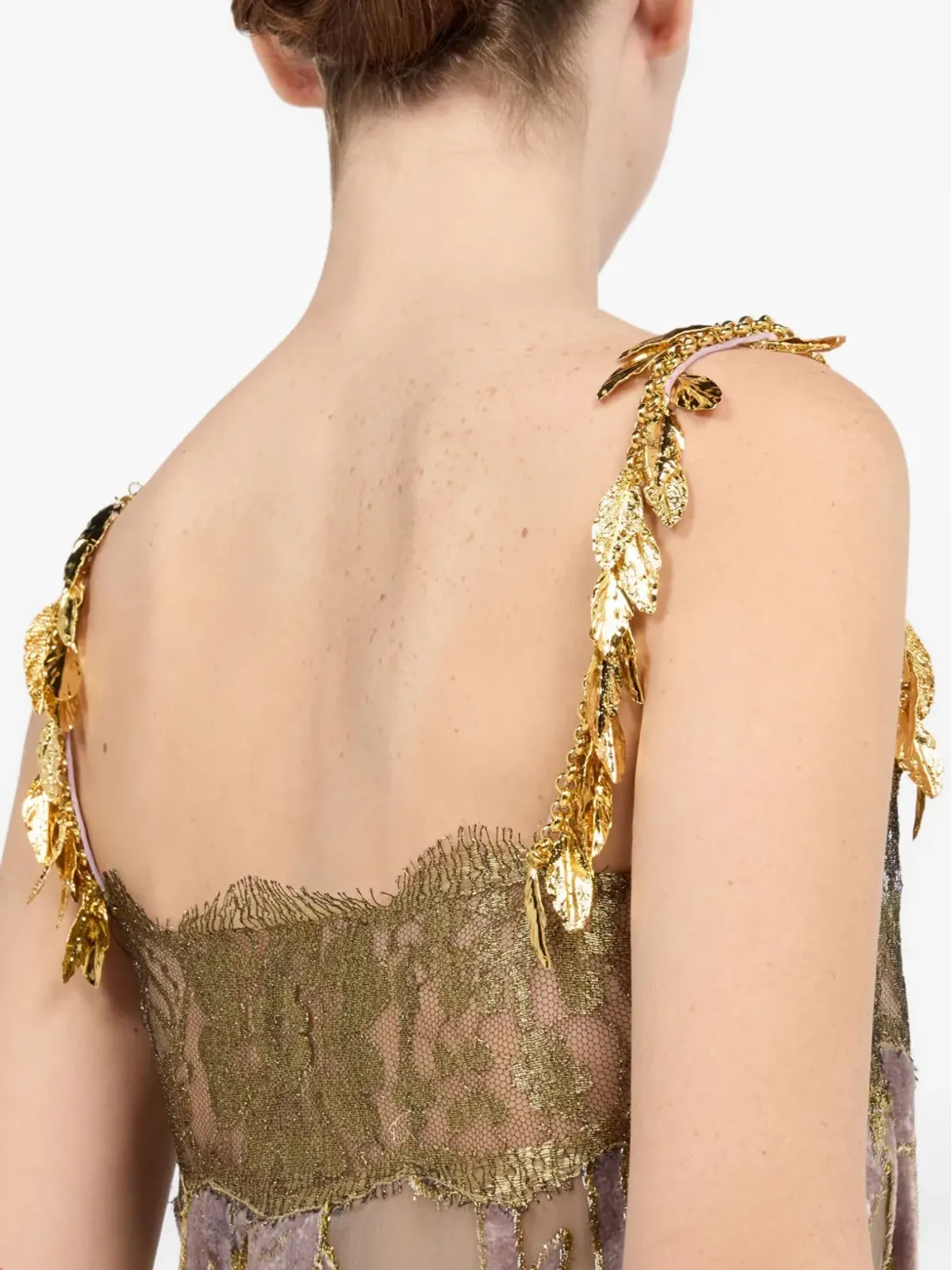 Roberto Cavalli 花柄葉ストラップドレス - 画像5