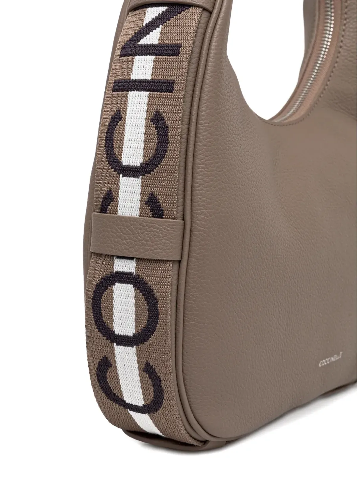 Coccinelle ロゴストラップ付きジップアップ トートバッグ - 画像4