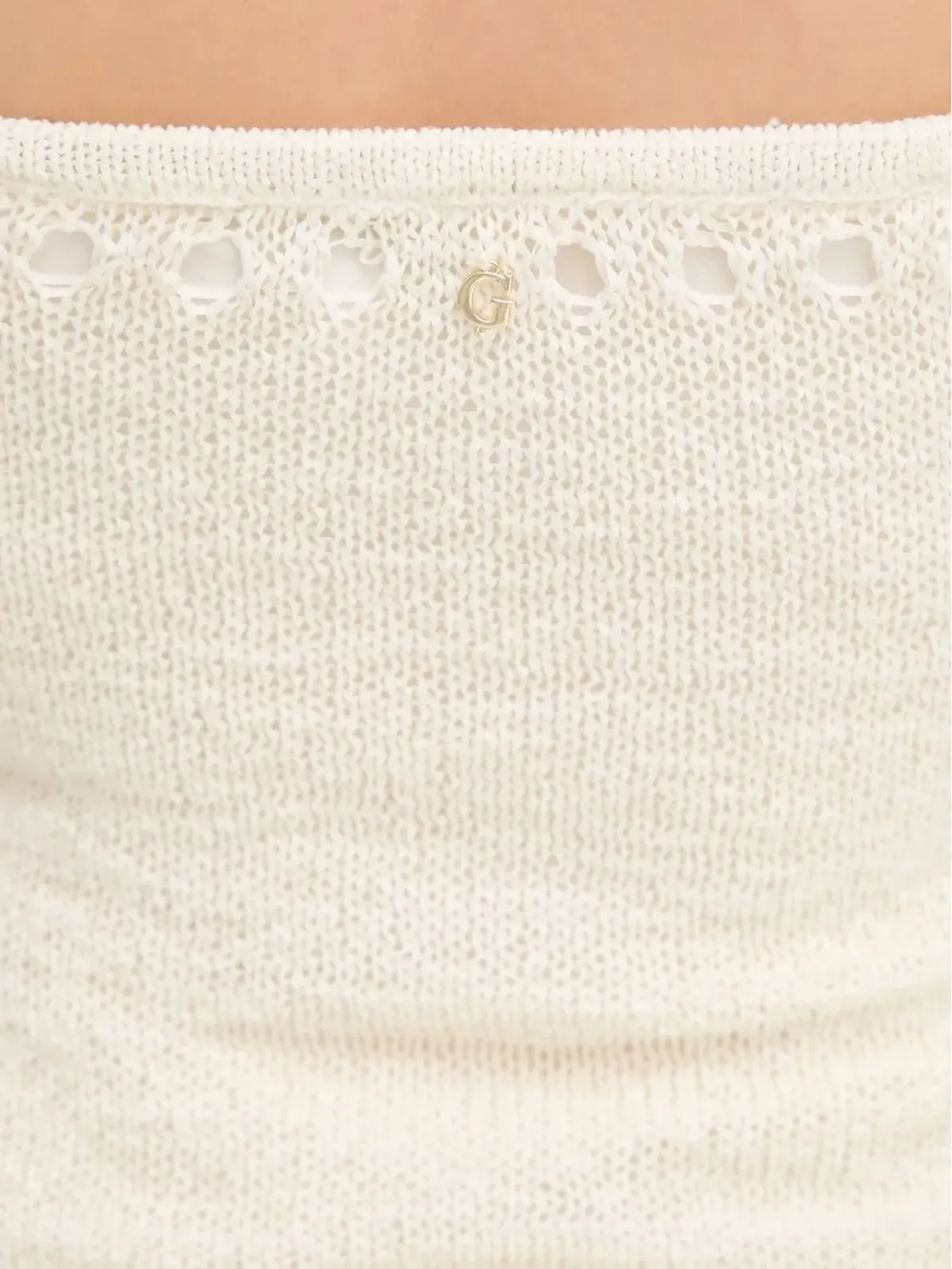 GUESS USA Leahストラップレスミディドレス - 画像5