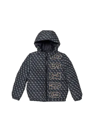 Guess Kids モノグラム刺繍のフード付きジャケット - サムネイル1