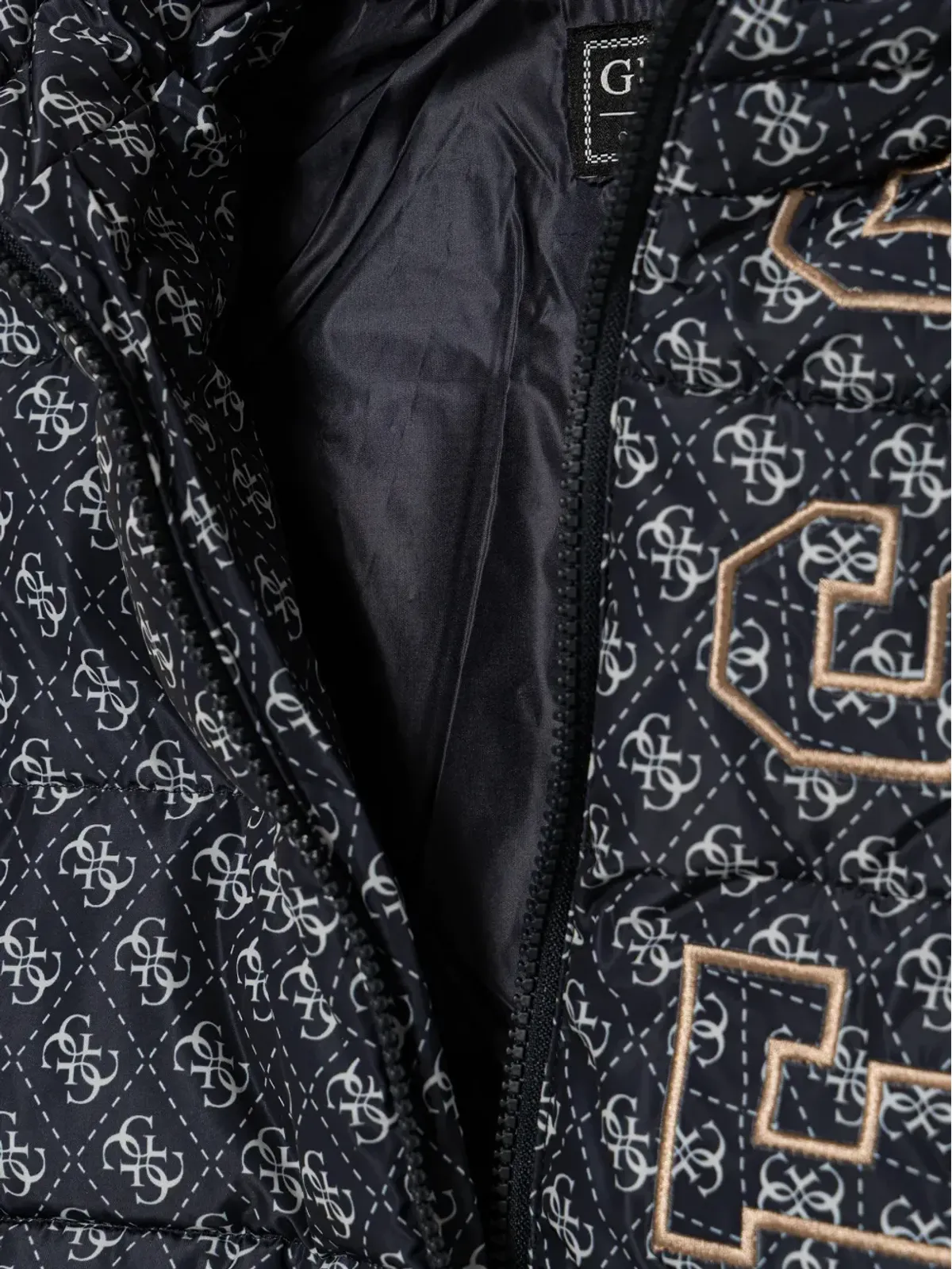 Guess Kids モノグラム刺繍のフード付きジャケット - 画像3