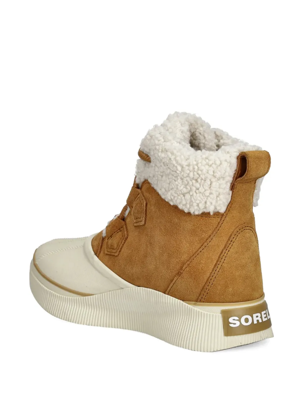 SOREL Out N About faux-fur-trim lace-up boots - Brown - 画像4