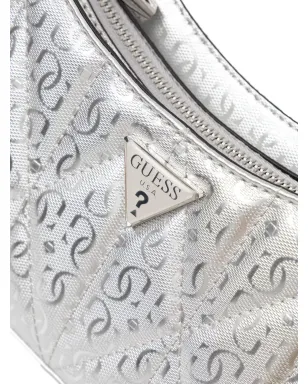 GUESS USA アルディナ キルテッドデザイン チェーンストラップ ショルダーバッグ - シルバー - サムネイル4