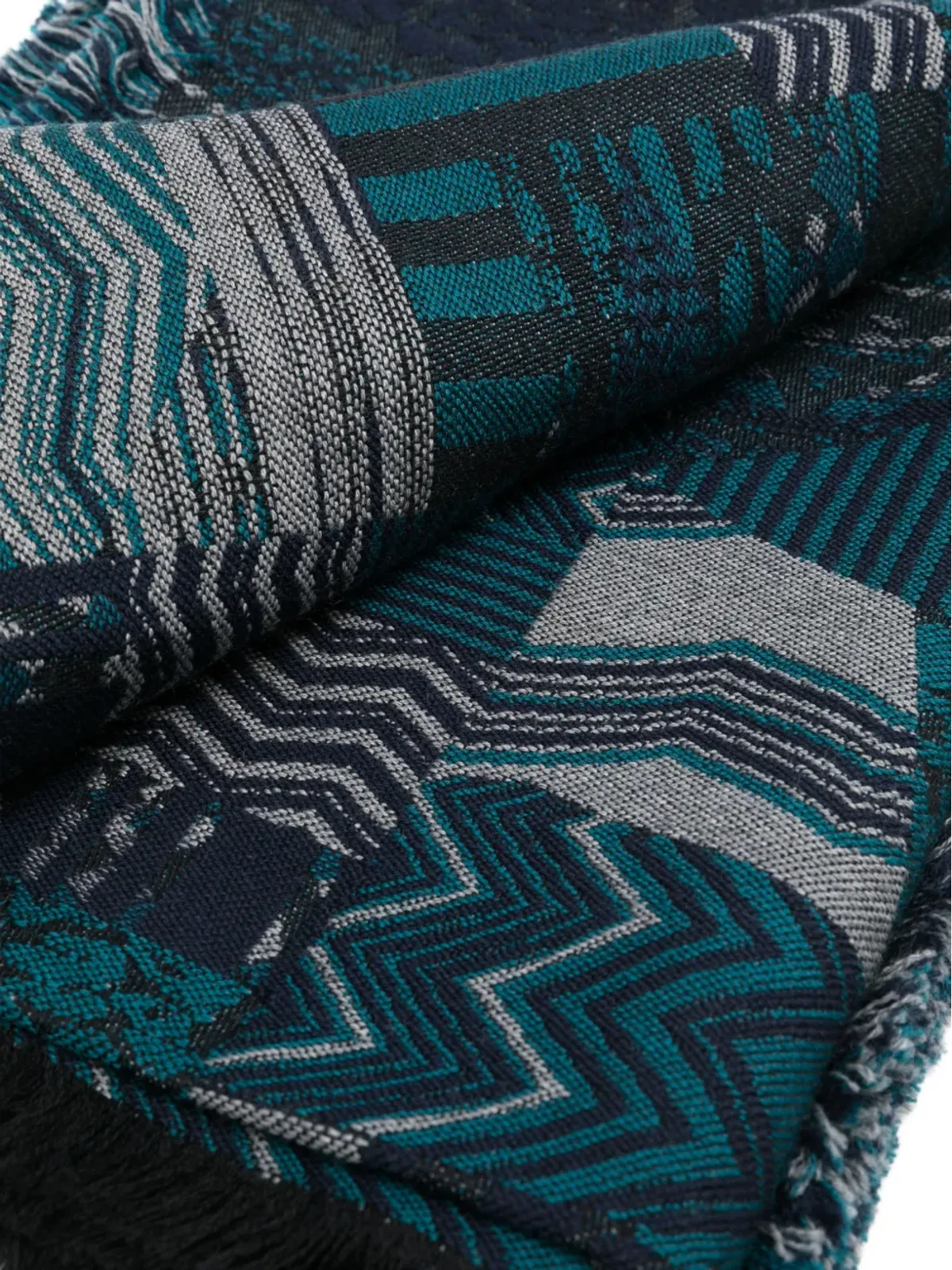 Missoni フリンジトリム柄スカーフ - 画像2