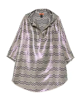 Missoni チェボン柄フード付きケープ - ブルー - サムネイル1