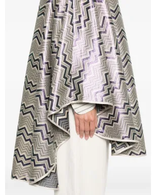 Missoni チェボン柄フード付きケープ - ブルー - サムネイル5