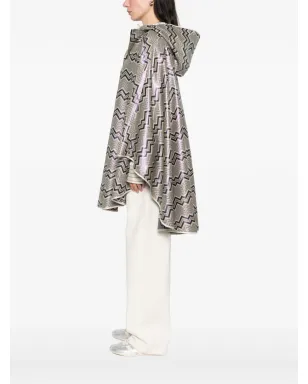 Missoni チェボン柄フード付きケープ - ブルー - サムネイル3