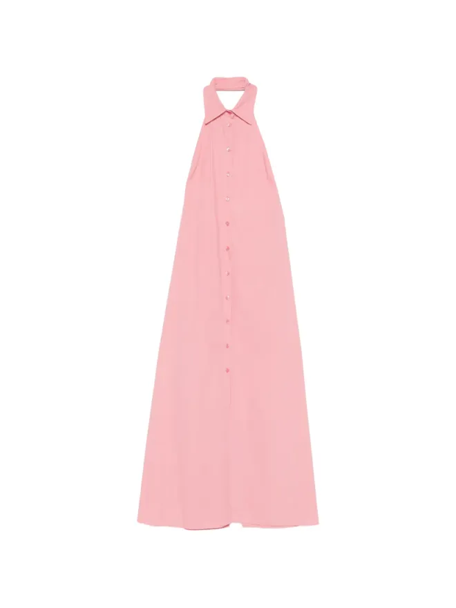 Erika Cavallini Erika Cavallini ボタン付きホルターネック マキシドレスの商品画像