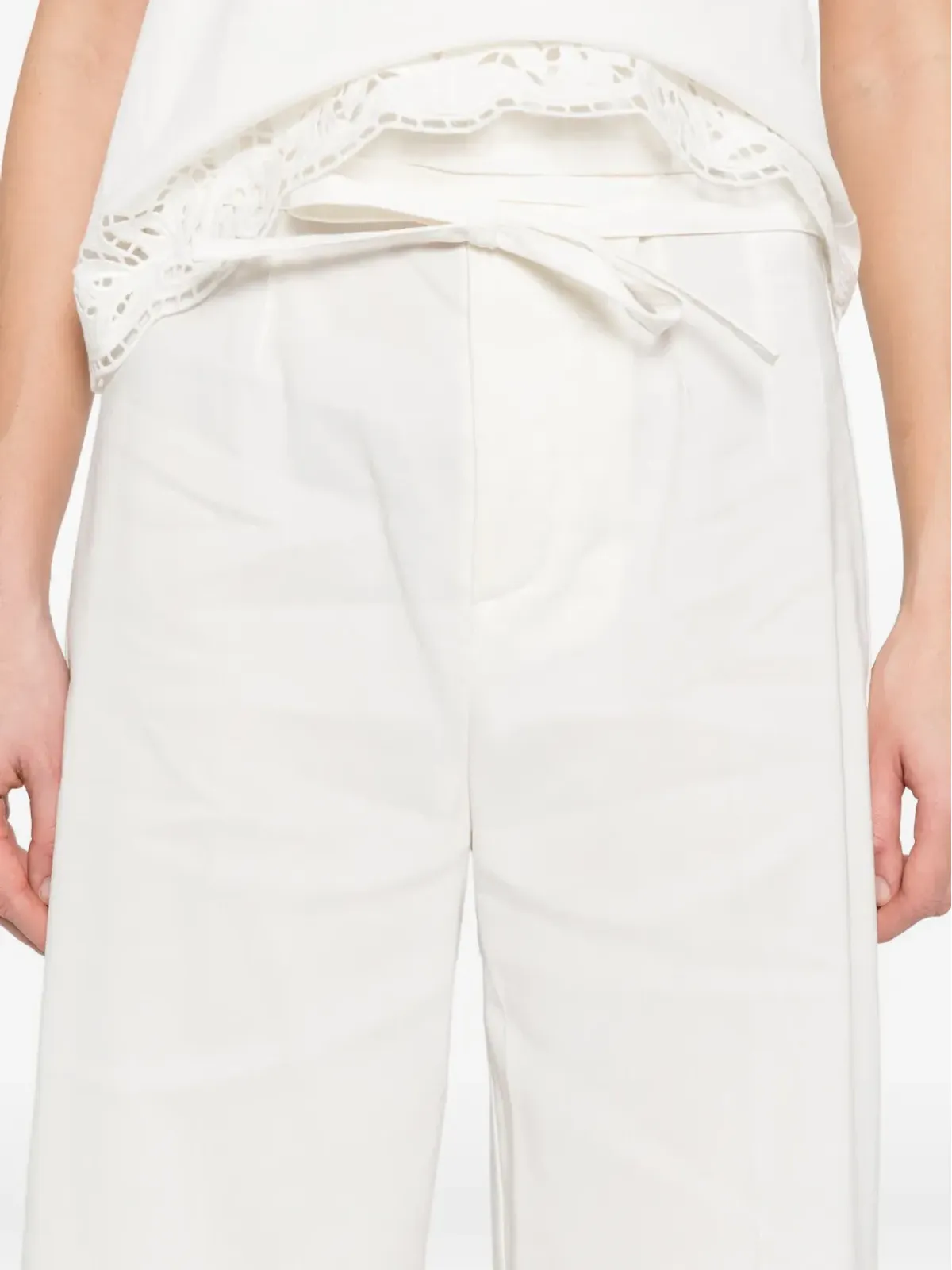 Erika Cavallini タイディテールパンツ - White - 画像5
