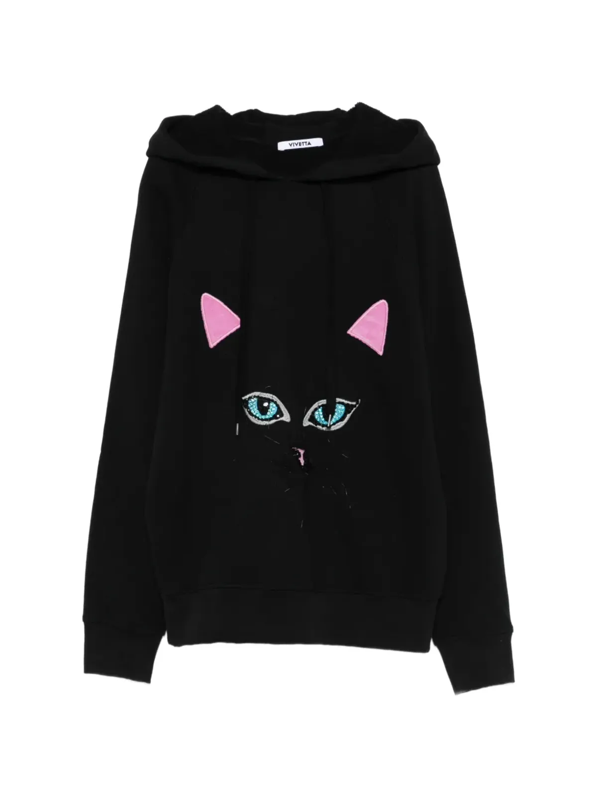 Vivetta sequin-appliqué hoodie - Black - 画像1