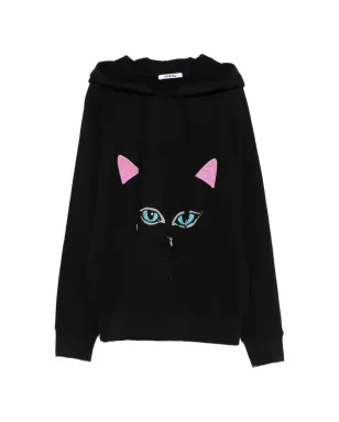 Vivetta sequin-appliqué hoodie - Black - サムネイル1