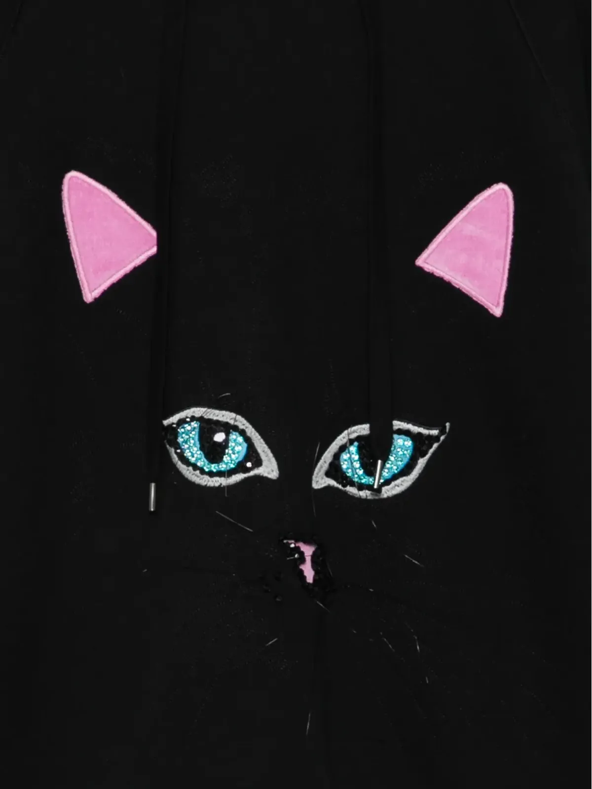 Vivetta sequin-appliqué hoodie - Black - 画像3