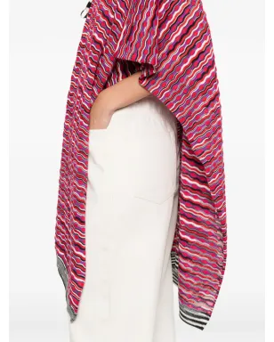 Missoni ストライプタイ付きポンチョ - サムネイル5