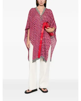 Missoni ストライプタイ付きポンチョ - サムネイル2