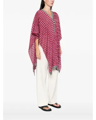 Missoni ストライプタイ付きポンチョ - サムネイル3