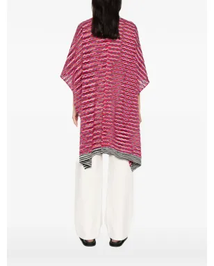 Missoni ストライプタイ付きポンチョ - サムネイル4