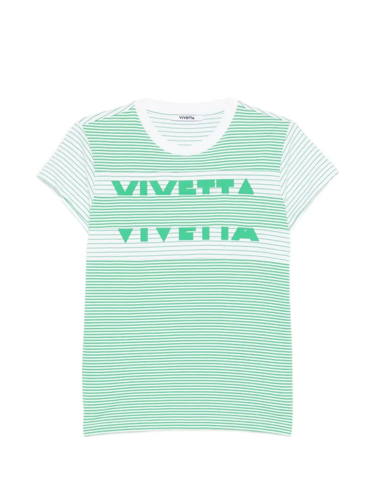 Vivetta ストライプTシャツ - グリーン - 画像1