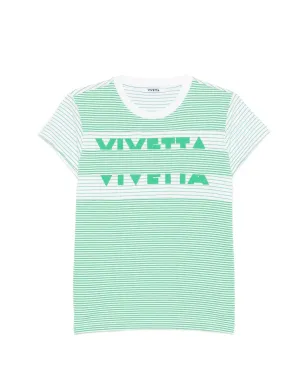 Vivetta ストライプTシャツ - グリーン - サムネイル1