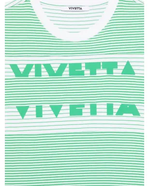 Vivetta ストライプTシャツ - グリーン - サムネイル3