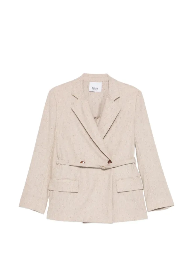 Erika Cavallini Erika Cavallini ベルト付きダブルブレストブレザーの商品画像