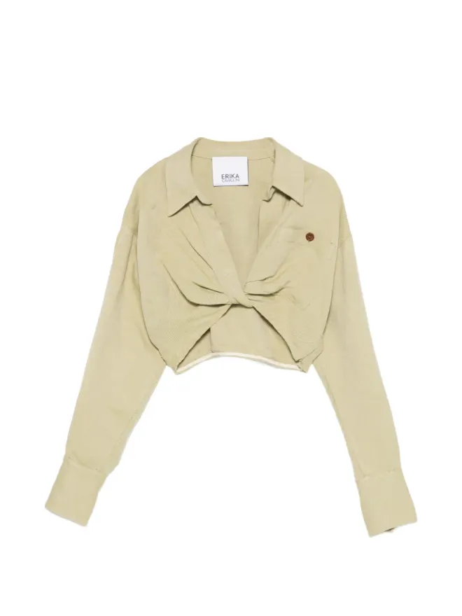 Erika Cavallini Erika Cavallini twisted skirt - Greenの商品画像