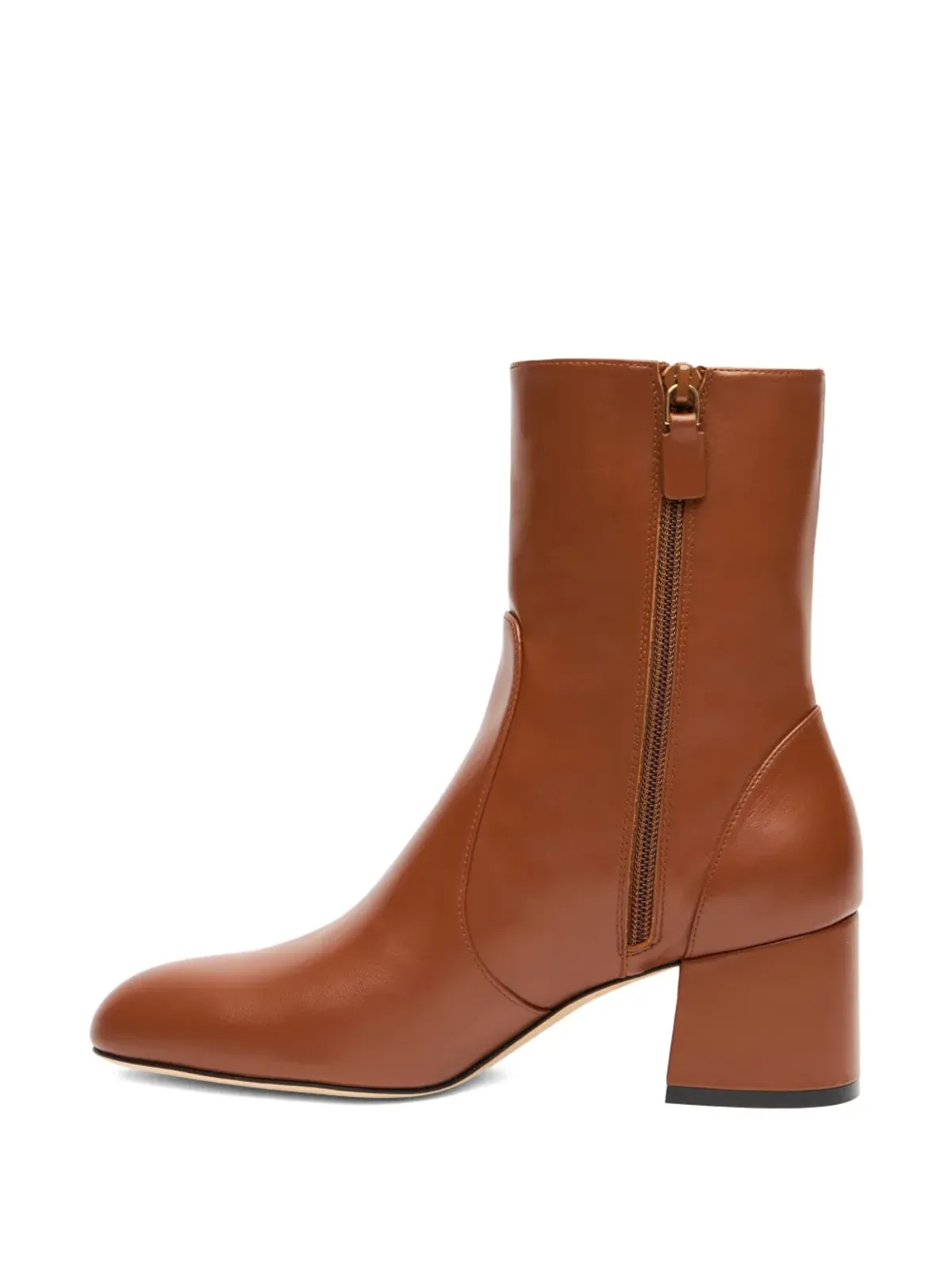 Stuart Weitzman zip block heel essentialist zip 60 ankle boots - Brown - 画像4