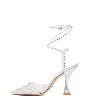 Stuart Weitzman Glam Xcurve エンベリッシュド パンプス - ホワイト - サムネイル4