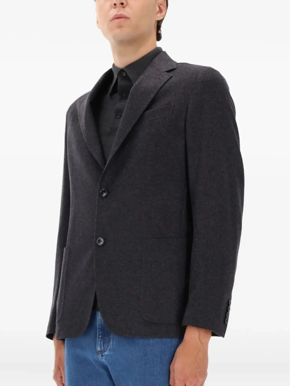 Zegna ボタン付きジャケット グレー - 画像3