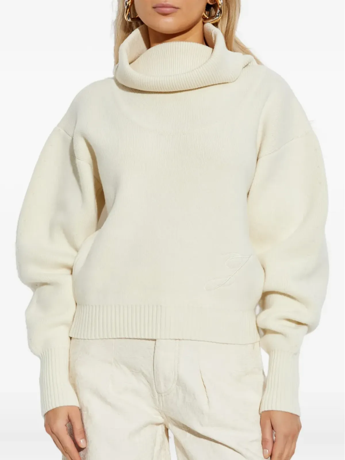 Jacquemus Pallone 刺繍セーター（ニュートラルカラー） - 画像3