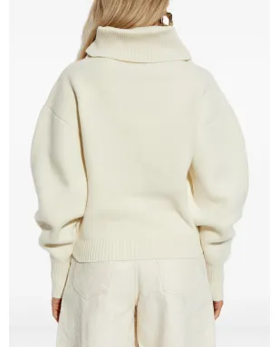 Jacquemus Pallone 刺繍セーター（ニュートラルカラー） - サムネイル4