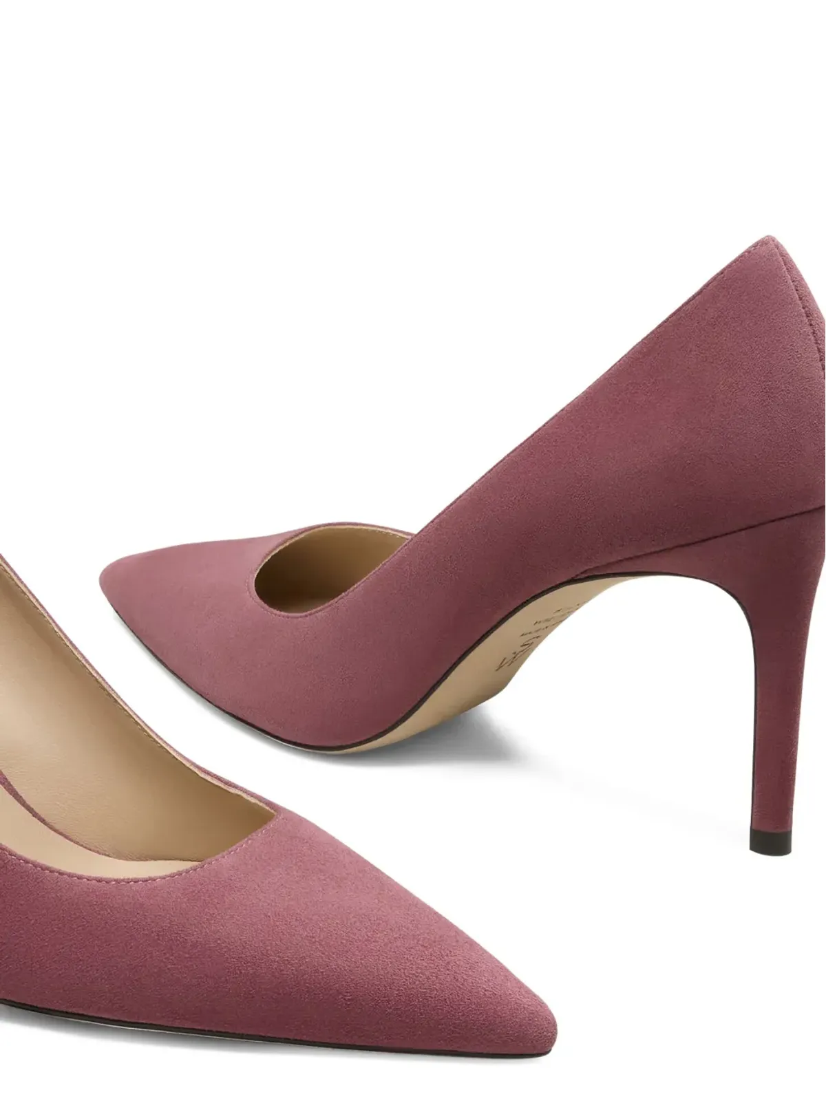 Stuart Weitzman 85mm Stuart Power pointed-toe pumps - Pink - 画像3