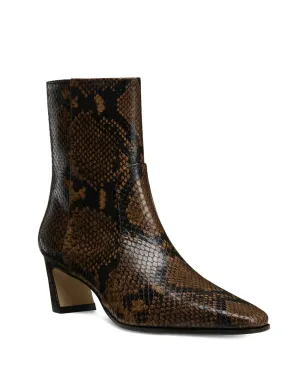 Stuart Weitzman 蛇皮柄ヒールブーツ ブラウン - サムネイル2