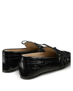 Stuart Weitzman ブリット ボウ ギャザー ローファー - ブラック - サムネイル4