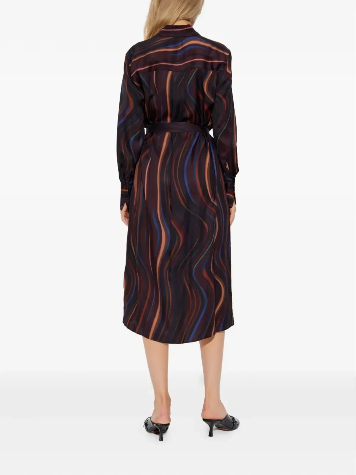 PS Paul Smith ストライプ柄ベルト付きマキシドレス - 画像4