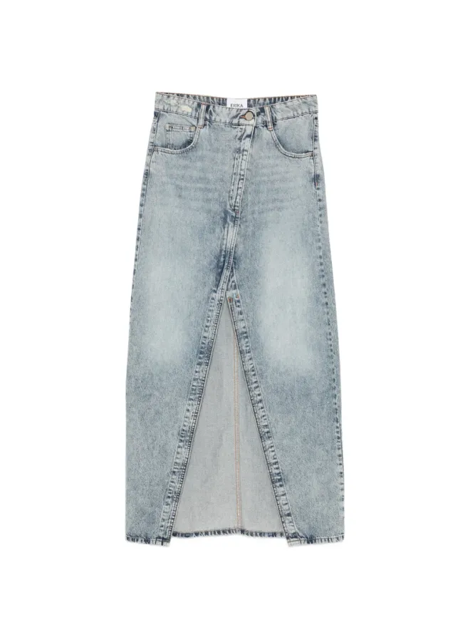 Erika Cavallini Erika Cavallini フロントスリットスカート - Blueの商品画像