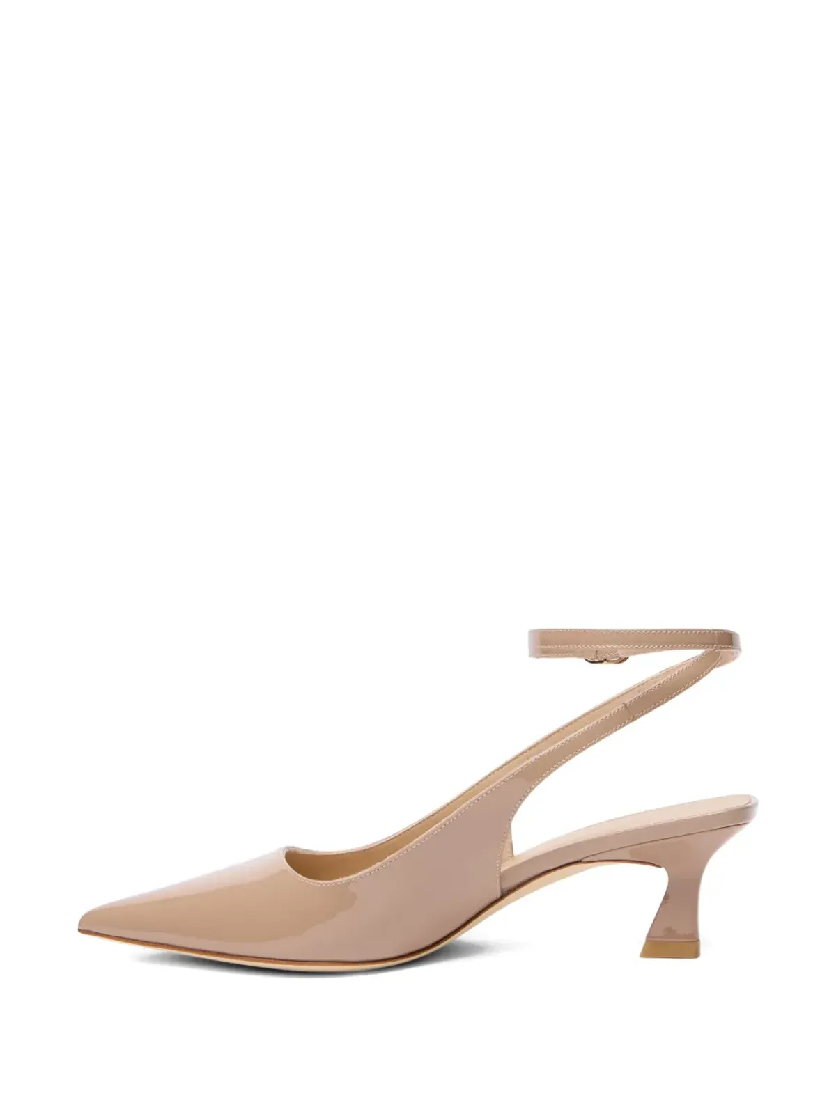 Stuart Weitzman 50mm Vinnie アンクルストラップ・スカルプチュアルヒールパンプス - 画像4