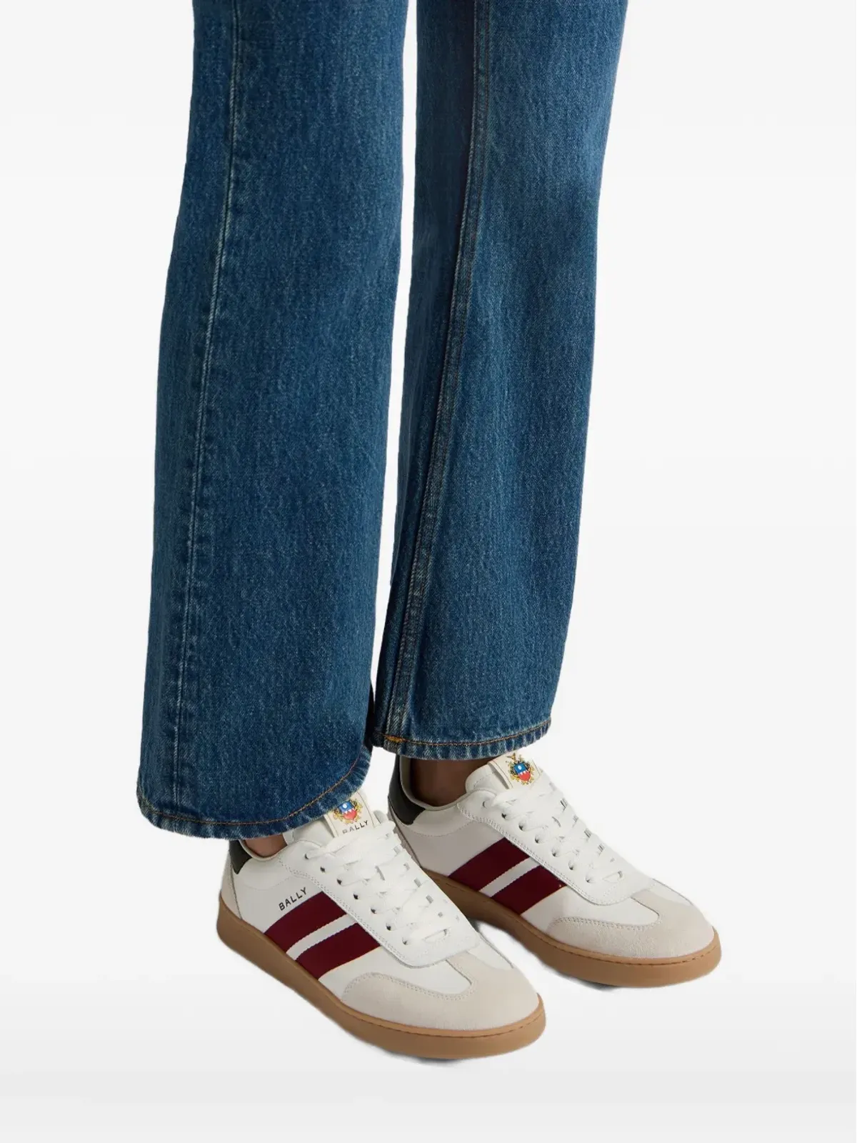 Bally レトロ クレスト ストライプ レザー スニーカー - 画像5