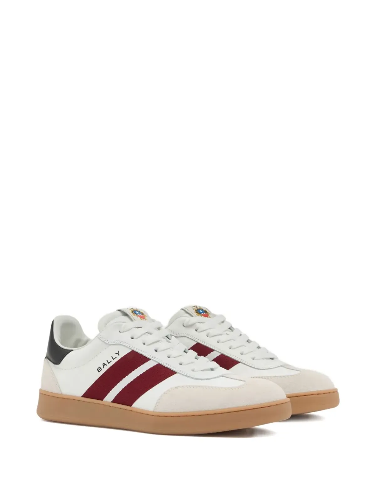 Bally レトロ クレスト ストライプ レザー スニーカー - 画像2