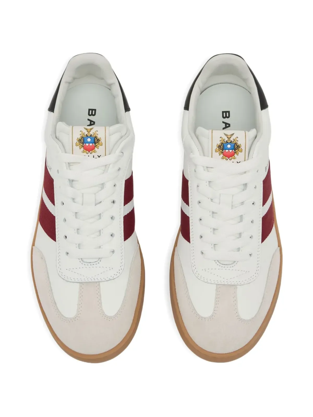 Bally レトロ クレスト ストライプ レザー スニーカー - 画像3