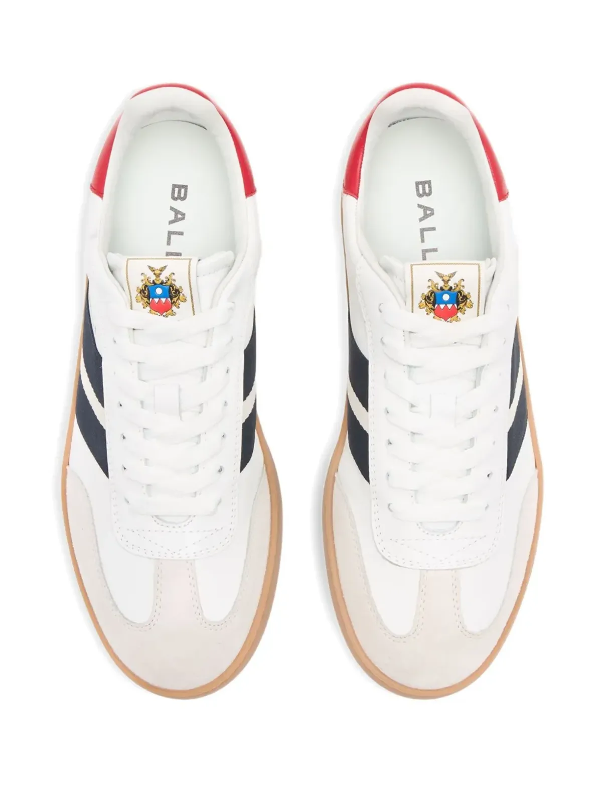 Bally レトロ・クレスト ストライプレザー スニーカー - 画像3