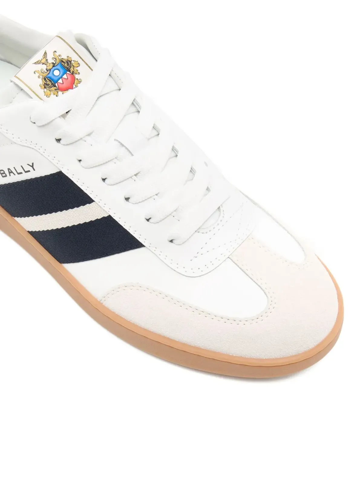 Bally レトロ・クレスト ストライプレザー スニーカー - 画像4